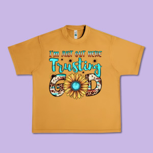 I'm Just Out Here Trusting God Urban Heavy Tee Designed By Jahusdesignshop