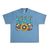Pebble Blue i'm just out here trusting god Urban Heavy Tee - JahusDesignShop