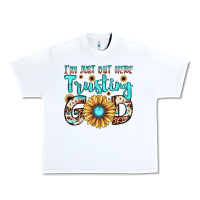 White i'm just out here trusting god Urban Heavy Tee - JahusDesignShop