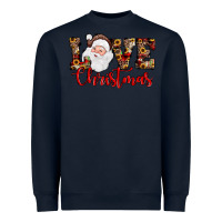 Navy Love Christmas Santa Heavyweight Sweatshirt - JahusDesignShop