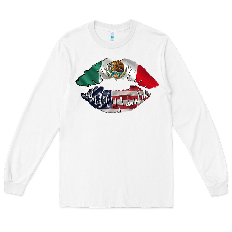 Mexico Usa Lips Long Sleeve Tee by AdoDesignShop | Teevron