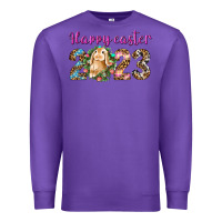 Purple Happy Easter 2023 Premium Sweatshirt - BundleAndBundleShop