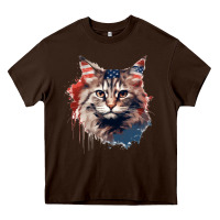 Chocolate Brown cat9 Heavy Core Tee - Unal Design