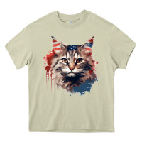 Mossy cat9 Heavy Core Tee - Unal Design