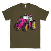 Army Green western farm tractor pink Classic Tee - Artiststas