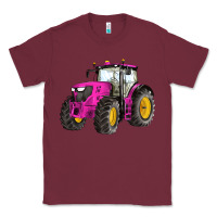 Burgundy western farm tractor pink Classic Tee - Artiststas