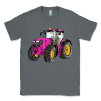 Charcoal Heather western farm tractor pink Classic Tee - Artiststas