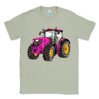 Matcha western farm tractor pink Classic Tee - Artiststas
