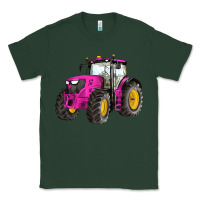 Sports Green western farm tractor pink Classic Tee - Artiststas