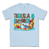 Dusty Blue tequila and summmer Classic Tee - AdoDesignShop