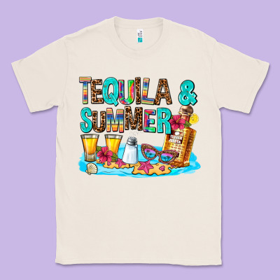 Tequila And Summmer Classic Tee Designed By Adodesignshop