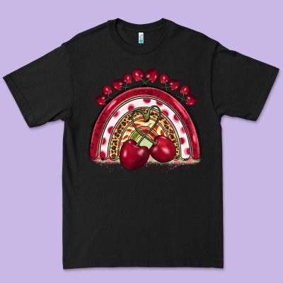 Cherry Rainbow Premium Tee Designed By Barkaloodesign