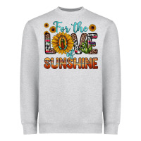 Heather Grey for the love of sunshine sunflower our lady of guadalupe Heavyweight Sweatshirt - JahusDesignShop