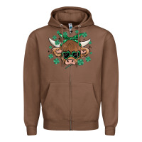 Chestnut st patrick's day cow Zipper Hoodie - MaliasSmallBusiness