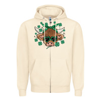 Sandshell st patrick's day cow Zipper Hoodie - MaliasSmallBusiness