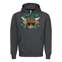 Smoke st patrick's day cow Zipper Hoodie - MaliasSmallBusiness