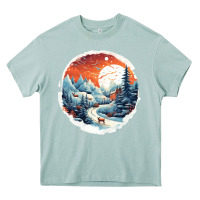 Arona deer snow house design Heavy Core Tee - Unal Design