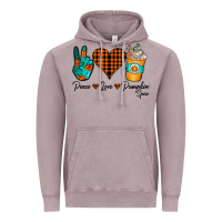Vintage Zinc Peace Love Pumpkin Spice Vintage Hoodie - CowhideDigitalArt
