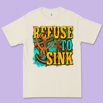 Refuse To Sink Western Premium Tee Designed By Texasbilliewilder