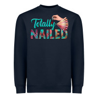 Navy totally nailed bbs Heavyweight Sweatshirt - BundleAndBundleShop
