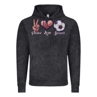 Vintage Black peace love soccer Vintage Hoodie - JahusDesignShop