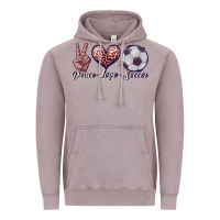 Vintage Zinc peace love soccer Vintage Hoodie - JahusDesignShop