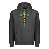 Charcoal Heather Believe Cross Premium Hoodie - Bettercallsaul