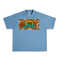 Pebble Blue jesus Urban Heavy Tee - JahusDesignShop