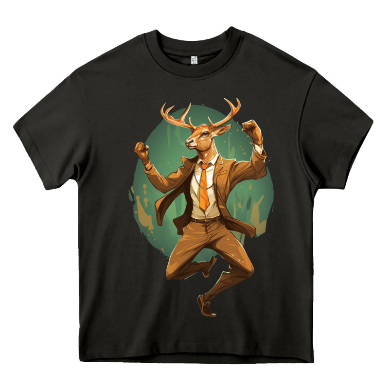 Happy Deer Heavy Core Tee by Unal Design | Teevron
