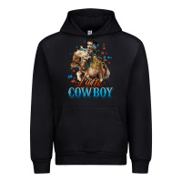 Black Little Cowboy Midilli Horse kid boy Urban Hoodie - HowdyJamesFarm