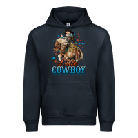 Navy Little Cowboy Midilli Horse kid boy Urban Hoodie - HowdyJamesFarm