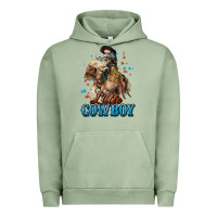 Pigment Oil Green Little Cowboy Midilli Horse kid boy Urban Hoodie - HowdyJamesFarm