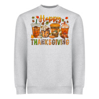 Heather Grey western happy thanksgiving bbs Heavyweight Sweatshirt - BundleAndBundleShop