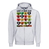 Heather Grey what we learn from black history Zipper Hoodie - MaliasSmallBusiness