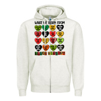 Oatmeal Heather what we learn from black history Zipper Hoodie - MaliasSmallBusiness