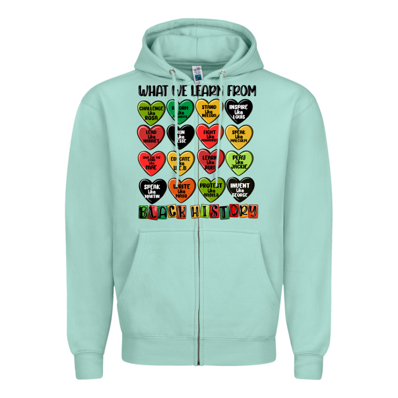 What We Learn From Black History Zipper Hoodie by MaliasSmallBusiness | Teevron