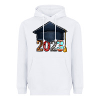 White 2023 graduation hat bbs Heavyweight Hoodie - BundleAndBundleShop