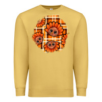 Antique Gold Thanksgiving Turkey With Tartan Patch Premium Sweatshirt - BundleAndBundleShop