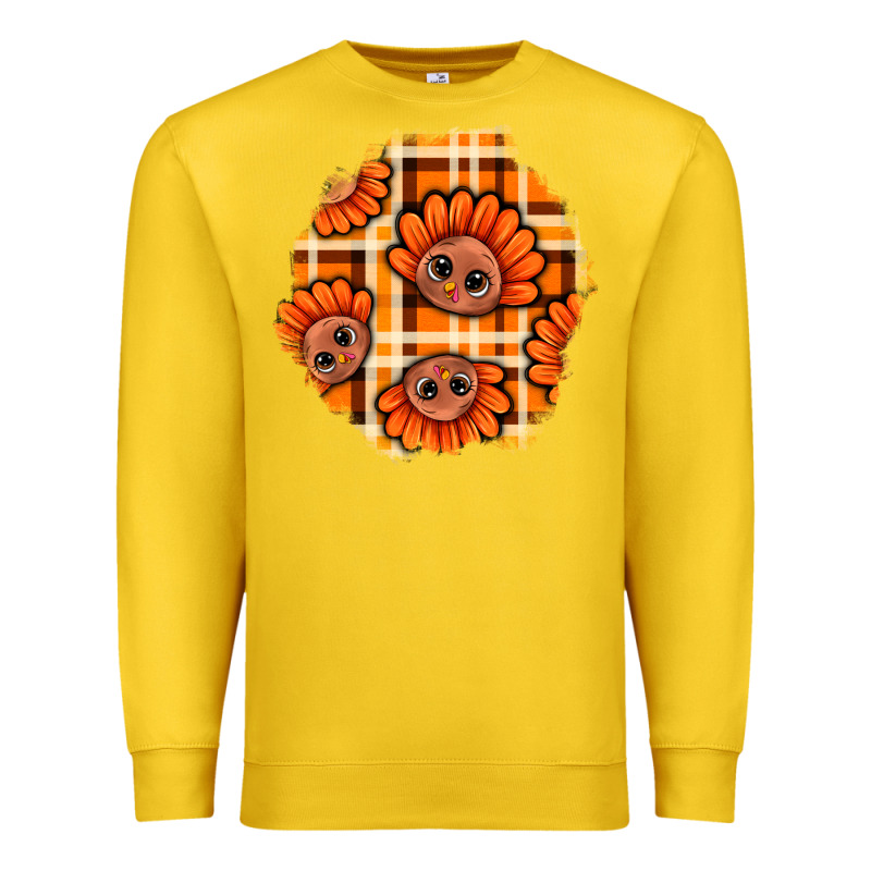 Thanksgiving Turkey With Tartan Patch Premium Sweatshirt by BundleAndBundleShop | Teevron