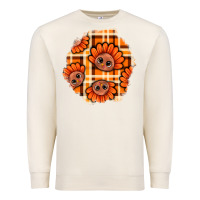 Sandshell Thanksgiving Turkey With Tartan Patch Premium Sweatshirt - BundleAndBundleShop