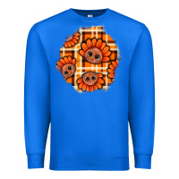 True Royal Thanksgiving Turkey With Tartan Patch Premium Sweatshirt - BundleAndBundleShop
