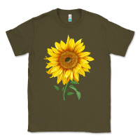 Army Green Bambino Sunflower Classic Tee - LillyAllenDesigns
