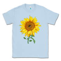 Dusty Blue Bambino Sunflower Classic Tee - LillyAllenDesigns