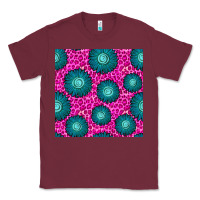 Burgundy floral pink leopard seamless pattern Classic Tee - BundleAndBundleShop