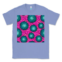 Colony Blue floral pink leopard seamless pattern Classic Tee - BundleAndBundleShop