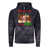 Cloud Black christmas on the farm Vintage Hoodie - FaDigitalArtStudio