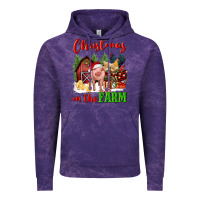 Cloud Purple christmas on the farm Vintage Hoodie - FaDigitalArtStudio