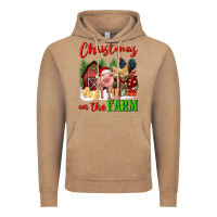 Vintage Coffee christmas on the farm Vintage Hoodie - FaDigitalArtStudio