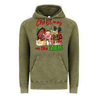Vintage Olive christmas on the farm Vintage Hoodie - FaDigitalArtStudio