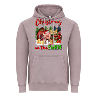 Vintage Zinc christmas on the farm Vintage Hoodie - FaDigitalArtStudio